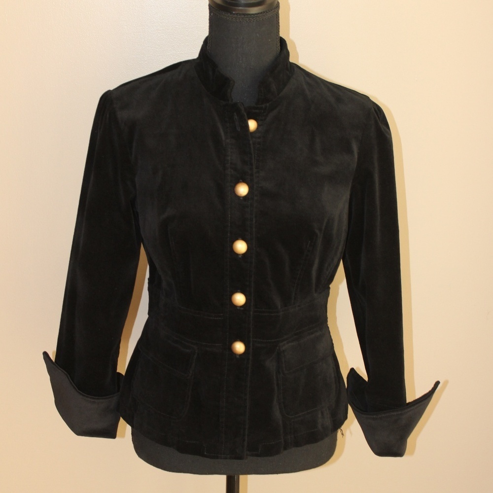 My Michelle Velvet Jacket with Gold Buttons